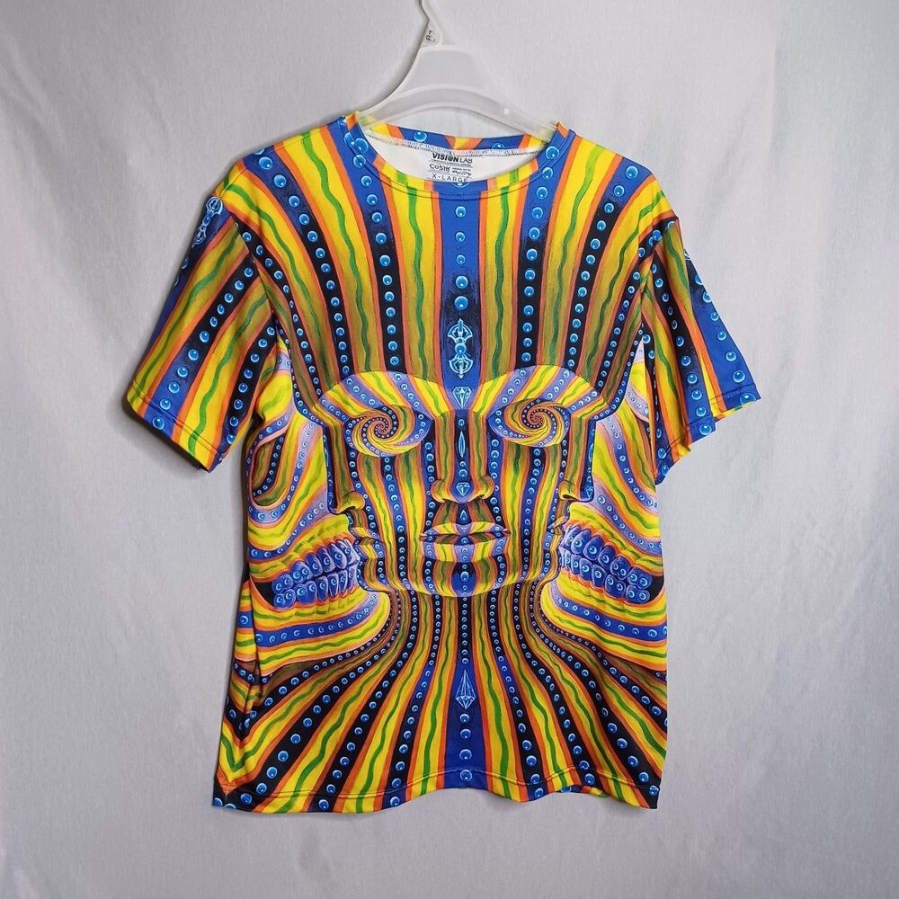 Vision Lab Shirt Mens XL Multicolor Alex Grey Psychedelic CoSM Art Tee Festival